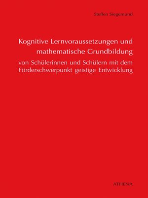 cover image of Kognitive Lernvoraussetzungen und mathematische Grundbildung von Schülerinnen und Schülern